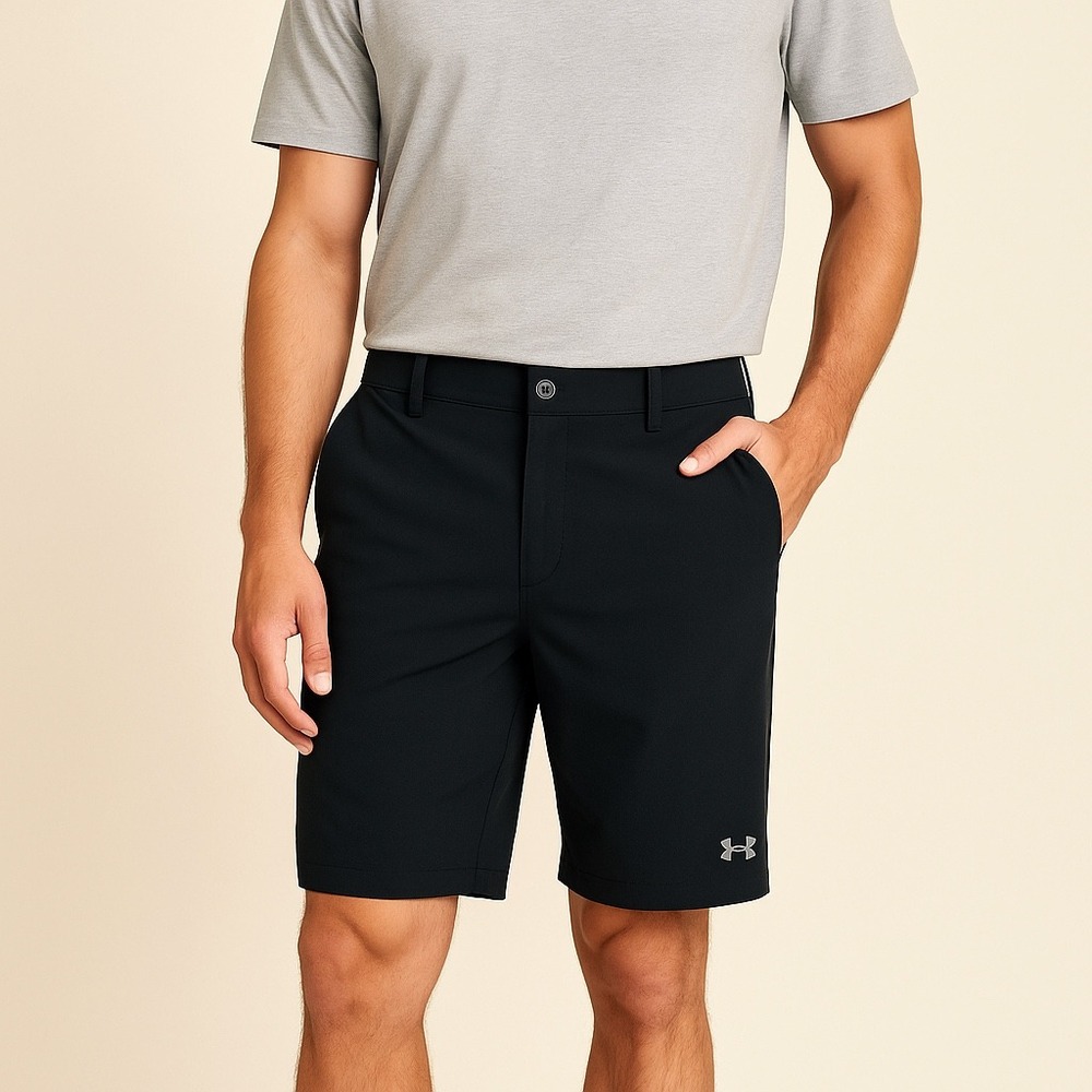 Under Armour Golf Shorts Men's 30 Black UA Performance Stretch Active NWT
